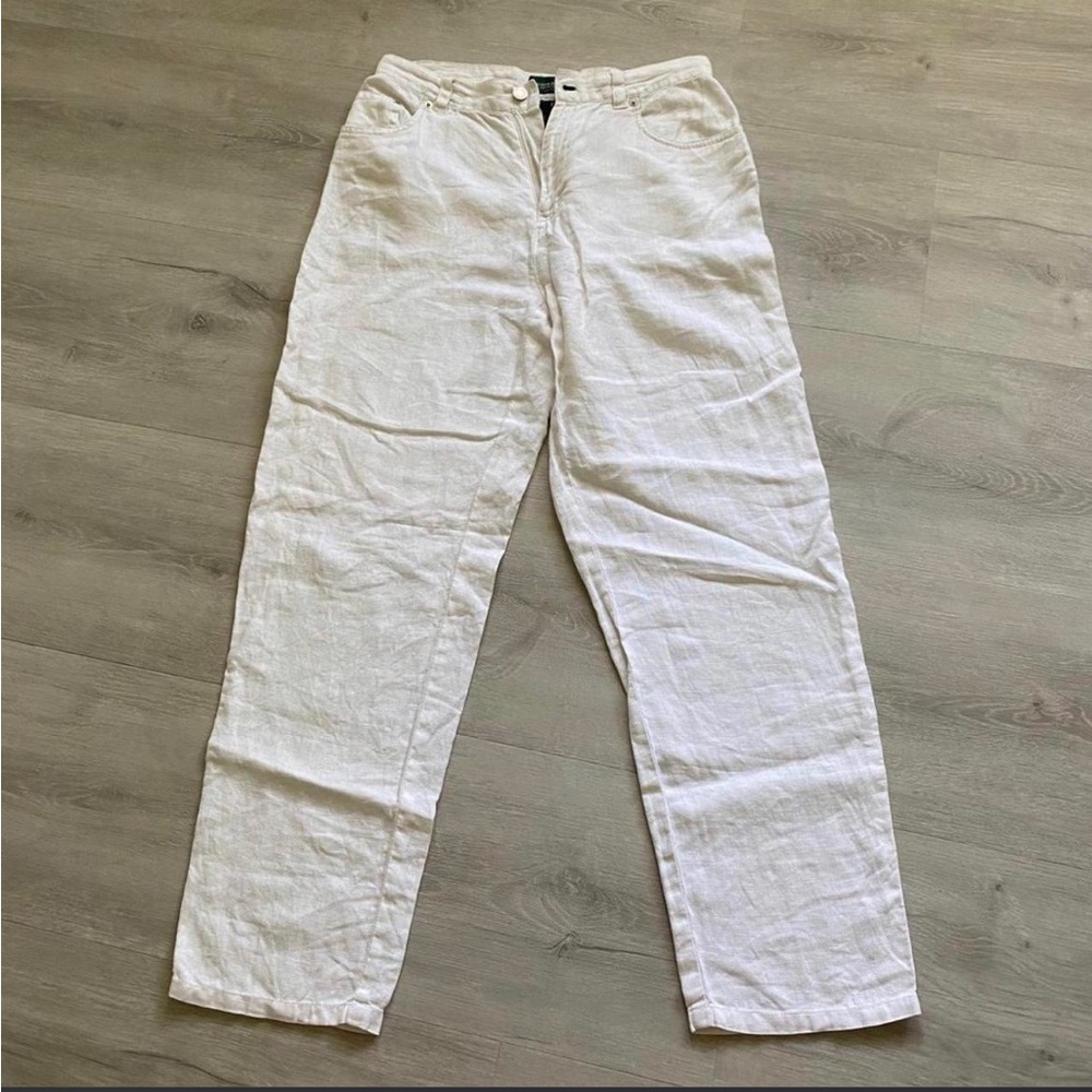 Lauren Ralph Lauren Women’s White Linen Pants